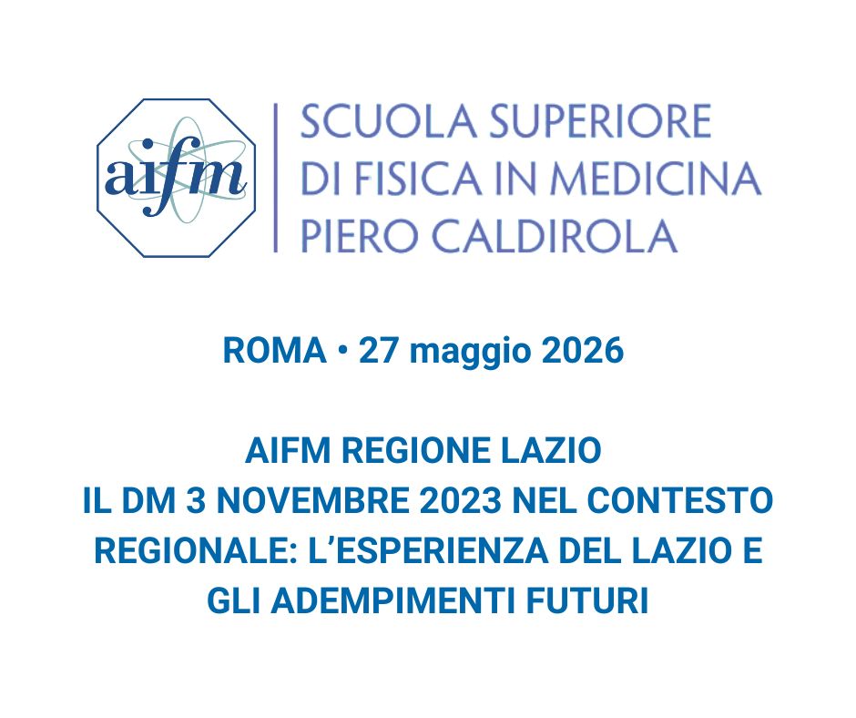 AIFM regione Lazio – Il DM 3 Novembre 2023 nel contesto regionale AIFM regione Lazio - Il DM 3 Novembre 2023 nel contesto regionale
